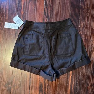 Treasure & Bond Washed Tencel® Lyocell Blend Cuffed Shorts Zipper Size 6